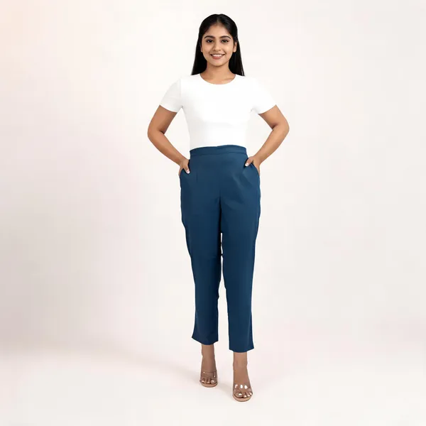 Women's_Regular_Cotton_Pants_Peacock_Blue