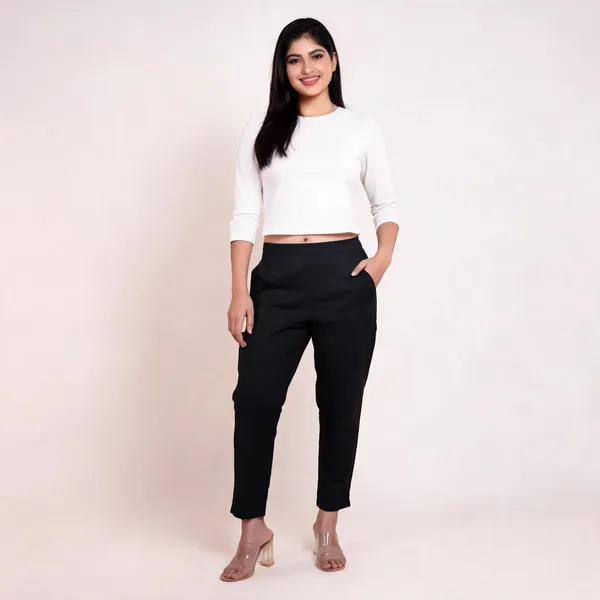 Women's_Regular_Cotton_Pants_Black