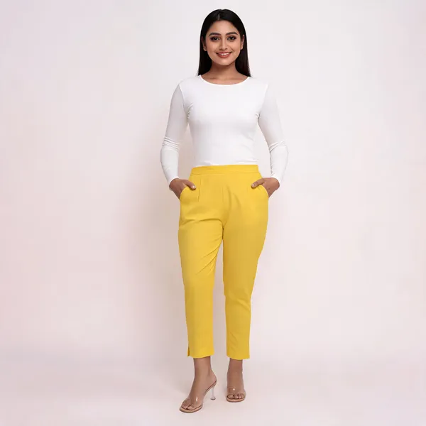 Women's_Regular_Cotton_Pants_Yellow