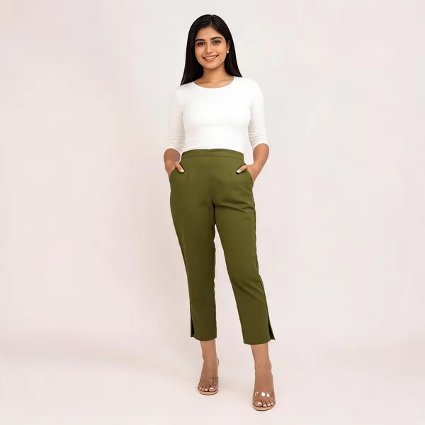 Women's_Regular_Cotton_Pants_Olive_Green