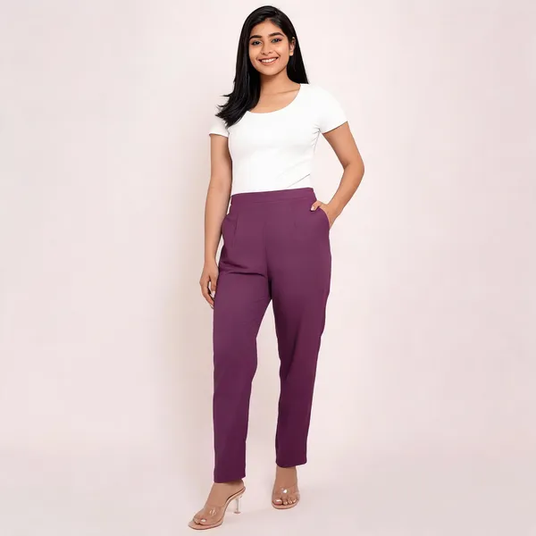 Women's_Regular_Cotton_Pants_Dark_Pink