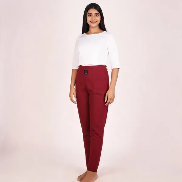 Cotton_Pants_For_Women_Red_Female
