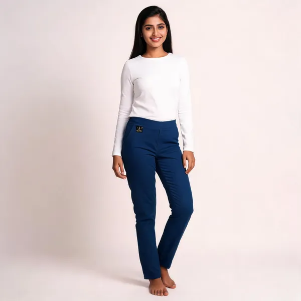 Cotton_Pants_For_Women_Blue_Female