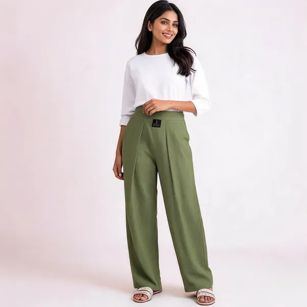 Cotton_Pants_For_Women_Olive_Green_Female