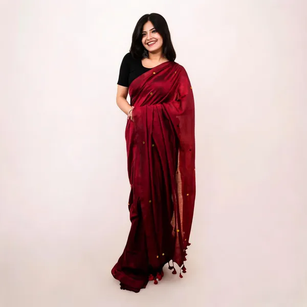 Khadi_Cotton_Sarees_Maroon
