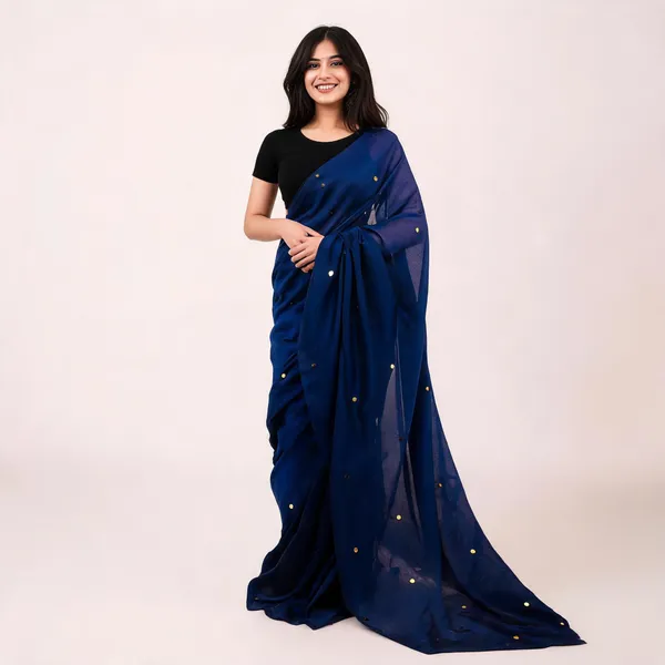 Khadi_Cotton_Sarees_Navy_Blue