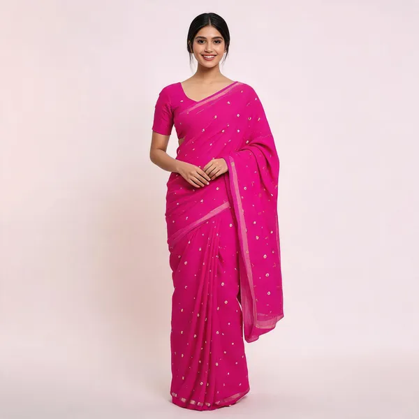 Khadi_Cotton_Sarees_Rani_Pink