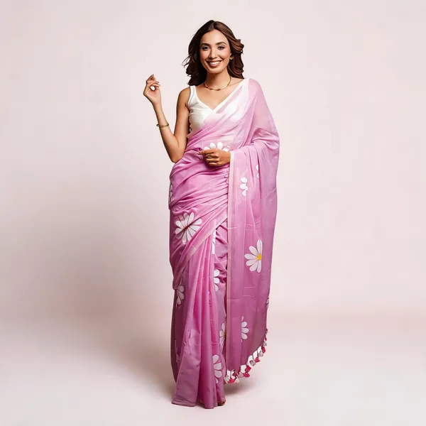 Linen_Sarees_With_Tassels_Baby_Pink