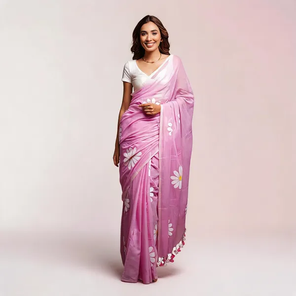 Linen_Sarees_With_Tassels_Baby_Pink