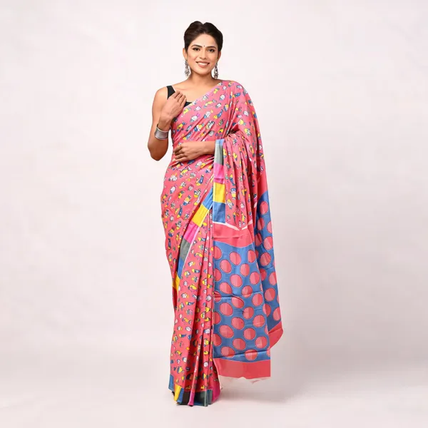 Cotton_Mulmul_Sarees_With_Blouse_Piece_Rust_Cotton_Adults