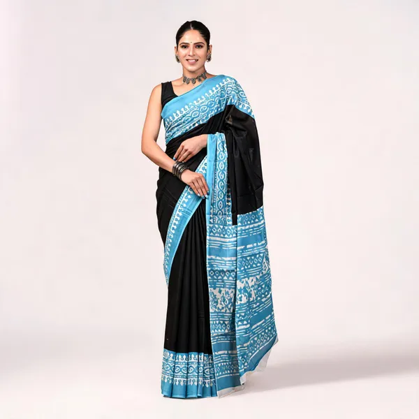 Cotton_Mulmul_Sarees_With_Blouse_Piece_Multicolor_Cotton_Adults