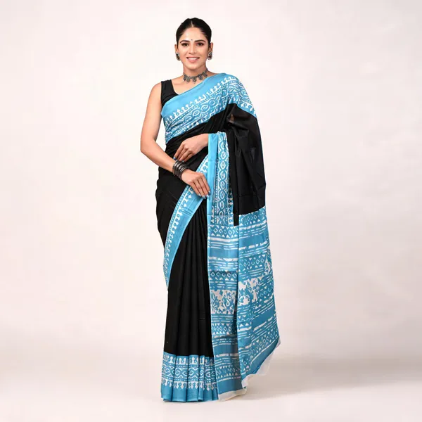 Cotton_Mulmul_Sarees_With_Blouse_Piece_Multicolor_Cotton_Adults