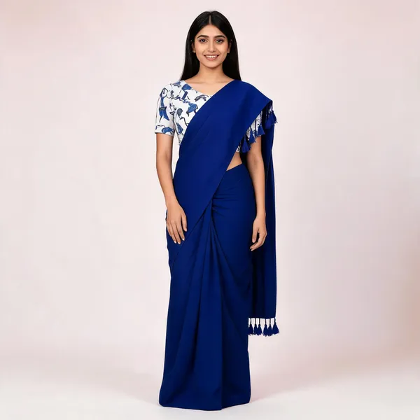 Pure_Khadi_Soft_Cotton_Sarees_Royal_Blue_Cotton_Female