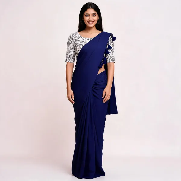 Pure_Khadi_Soft_Cotton_Sarees_Dark_Blue_Cotton_Female