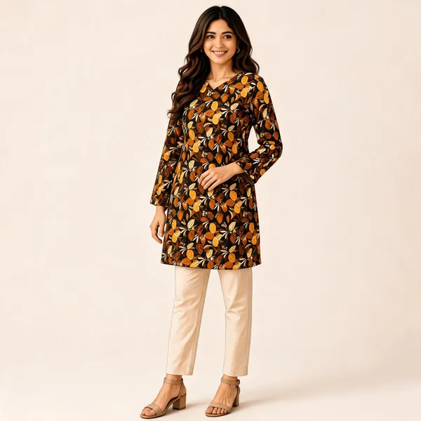 Elegant_Women's_Rayon_Top_Floral_Print_Bell_Sleeves_Back_Dori_Style_Multicolor