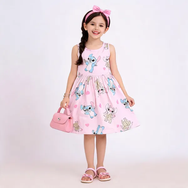Girls_Printed_Frock_Dress_Pink