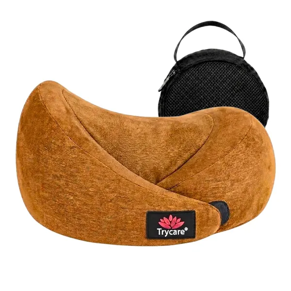 TRYCARE_TravelEase_Memory_Foam_Travel_Neck_Pillow
