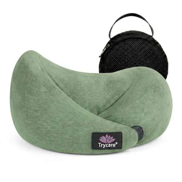 TRYCARE_TravelEase_Memory_Foam_Travel_Neck_Pillow