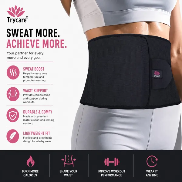 TRYCARE_CoreWrap_Adjustable_Abdominal_Sweat_Belt