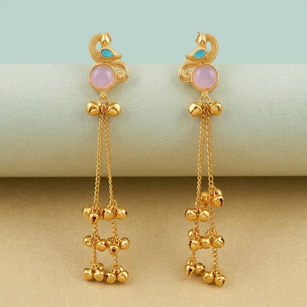 Gold_Brass_Long_Chain_Earrings_For_Women
