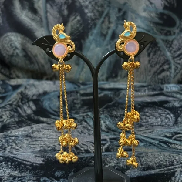Gold_Brass_Long_Chain_Earrings_For_Women