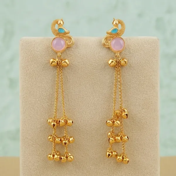 Gold_Brass_Long_Chain_Earrings_For_Women