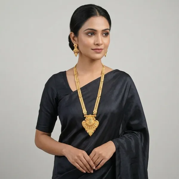 Gold_Brass_Long_Necklace_Set_With_Earrings_For_Women