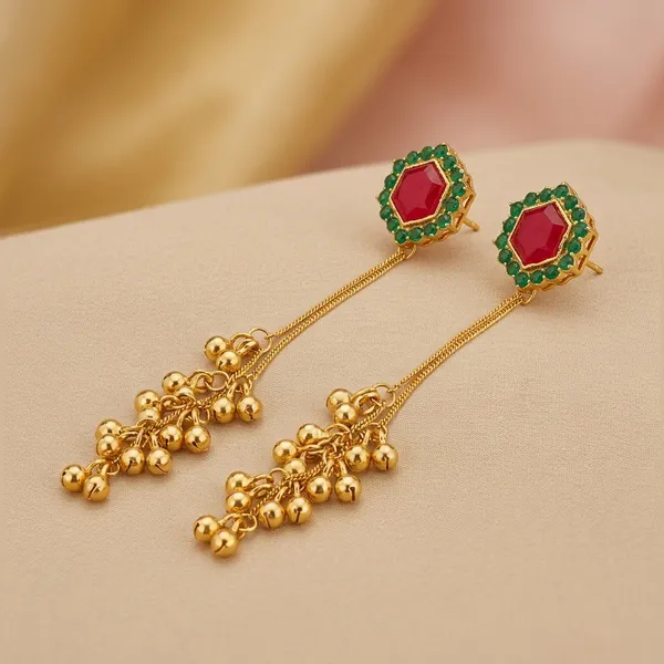 Gold_Brass_Long_Chain_Earrings_For_Women