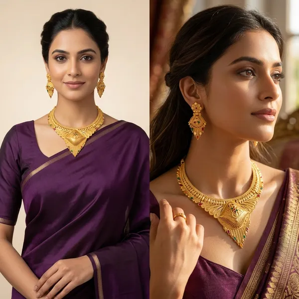 Gold_Brass_Necklace_Set_With_Earrings_For_Women