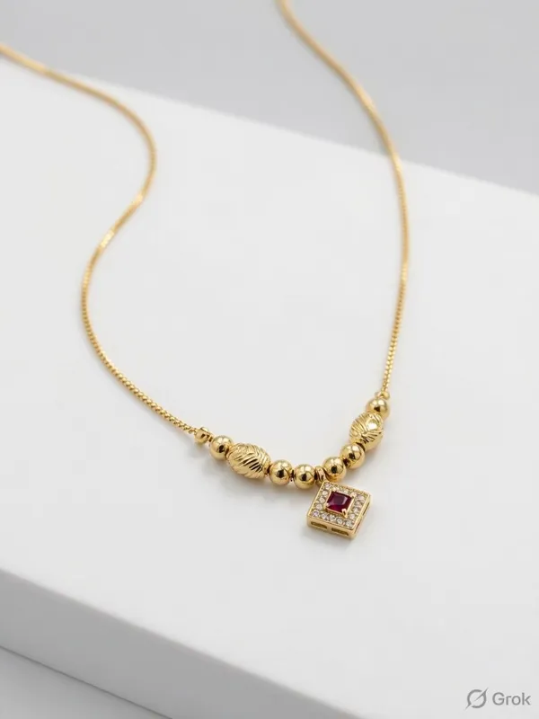Ruby_Square_Pendant_Gold_Necklace