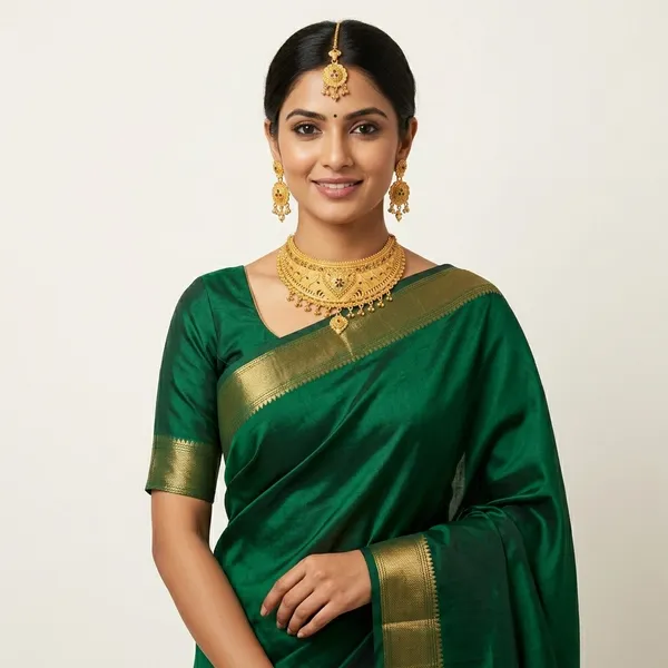 Gold_Brass_Choker_Necklace_Set_With_Earrings_And_Maang_Tikka_For_Women