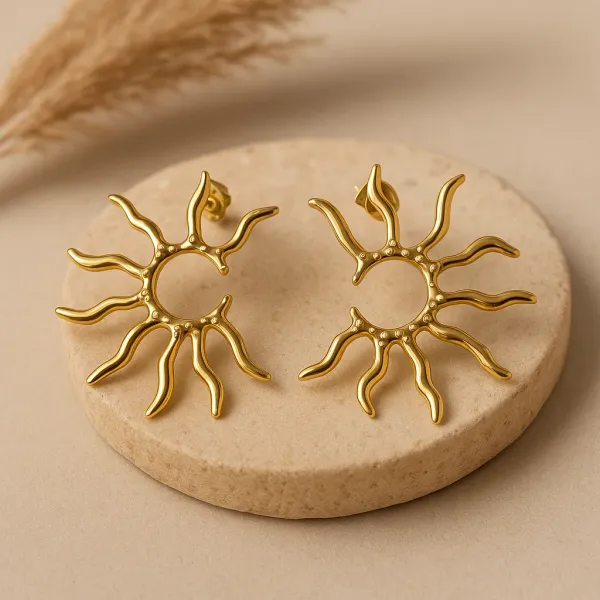 Gold_Plated_Sun_Shaped_Anti_Tarnish_Earrings