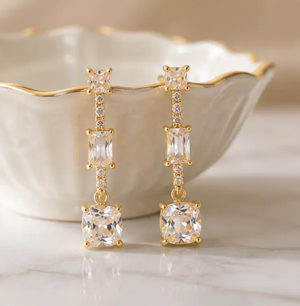 Gold_Stainless_Steel_Stellar_Crystal_Drops_Earrings_For_Women