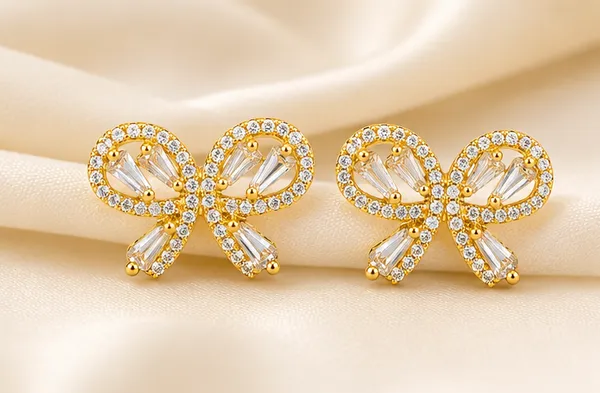 Gold_Stainless_Steel_Aurora_Bow_Studs_Earrings_For_Women