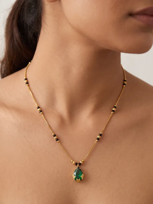 Elegant_Light_Green_Stone_Gold_Toned_Mangalsutra_Necklace