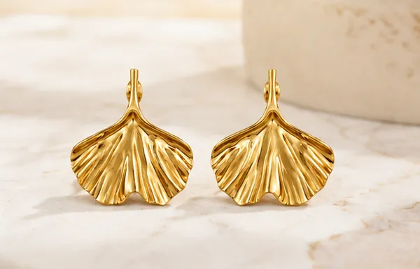 Gold_Stainless_Steel_Ginkgo_Aura_Studs_Earrings_For_Women