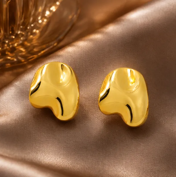Gold_Stainless_Steel_Nova_Sculpt_Studs_Earrings_For_Women