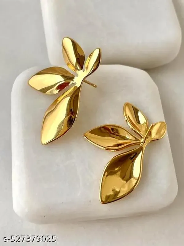 Gold_Plated_Leaf_Shaped_Anti_Tarnish_Earrings