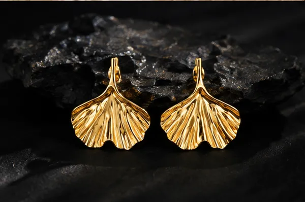 Gold_Stainless_Steel_Ginkgo_Aura_Studs_Earrings_For_Women