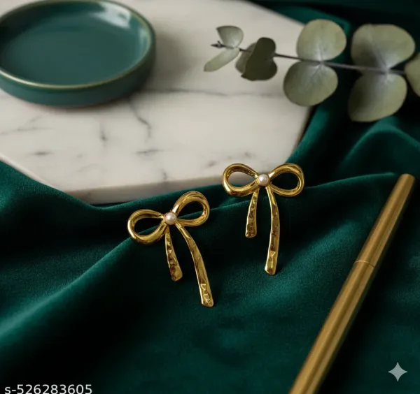 Gold_Plated_Bow_Shaped_Anti_Tarnish_Earrings