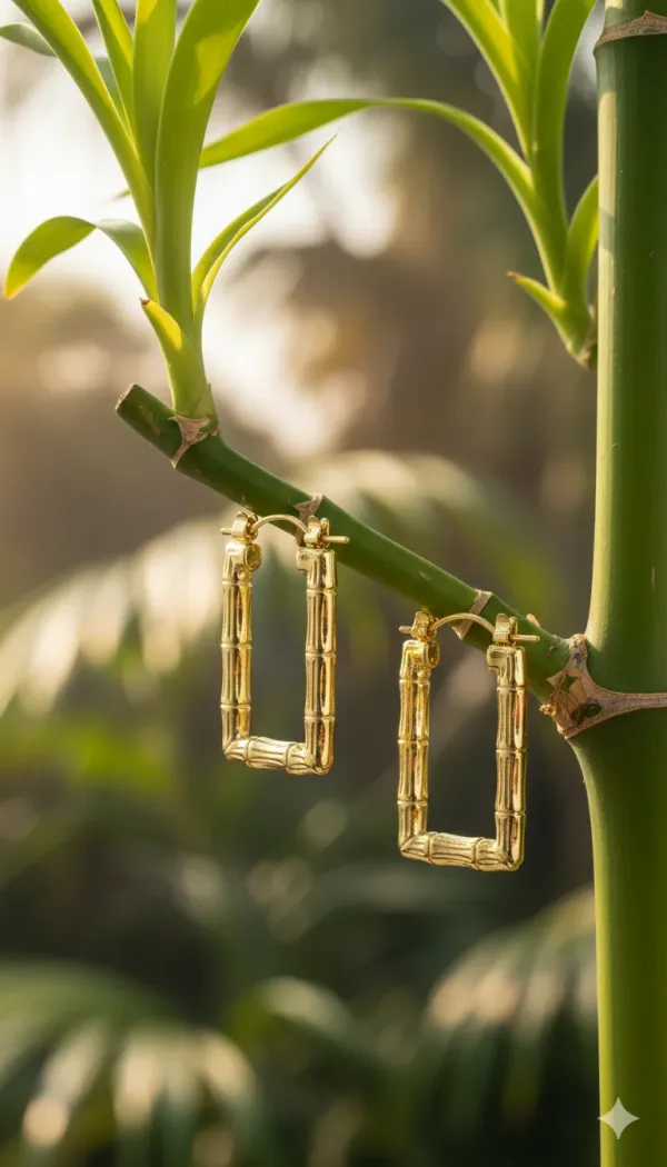 Bamboo_Texture_Rectangle_Hoop_Earrings