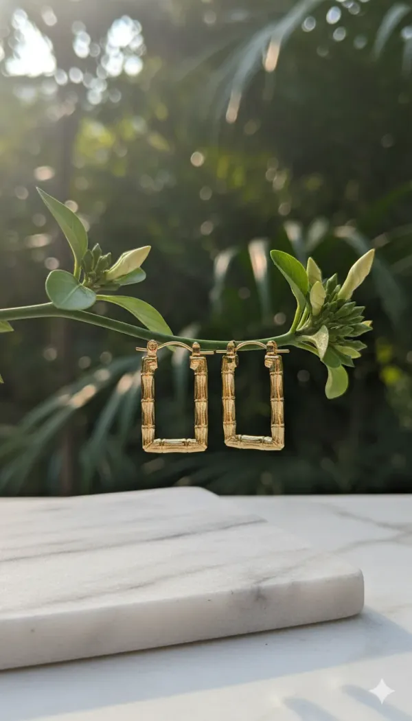 Bamboo_Texture_Rectangle_Hoop_Earrings