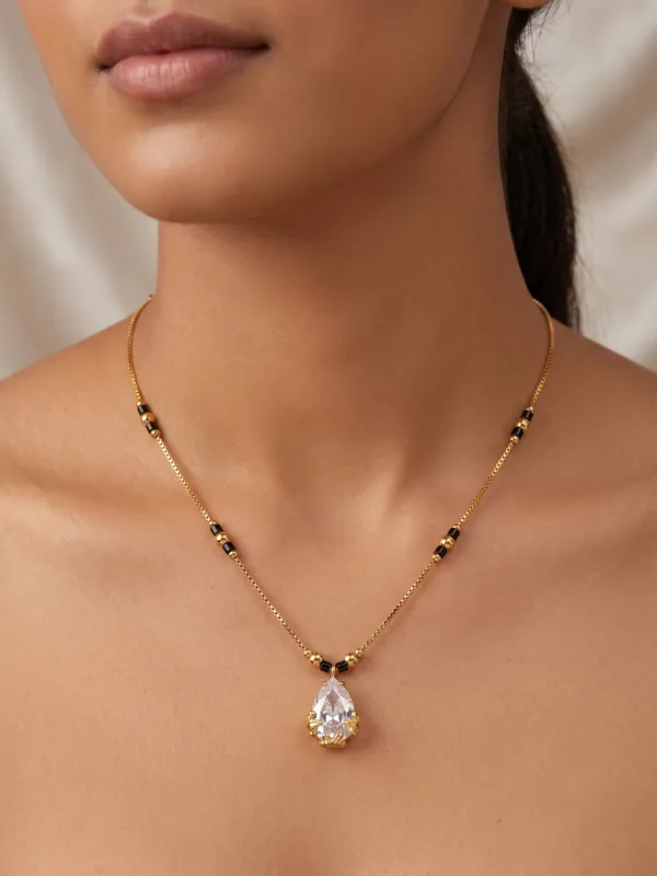 Elegant_White_Stone_Gold_Toned_Mangalsutra_Necklace