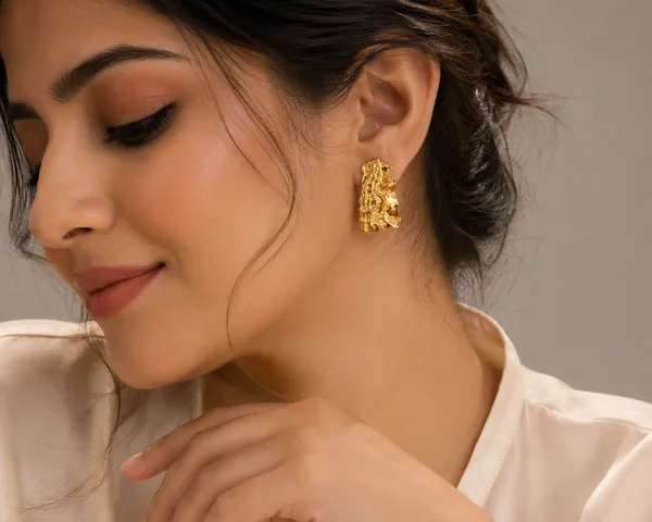 Gold_Stainless_Steel_Regal_Texture_Hoops_Earrings_For_Women