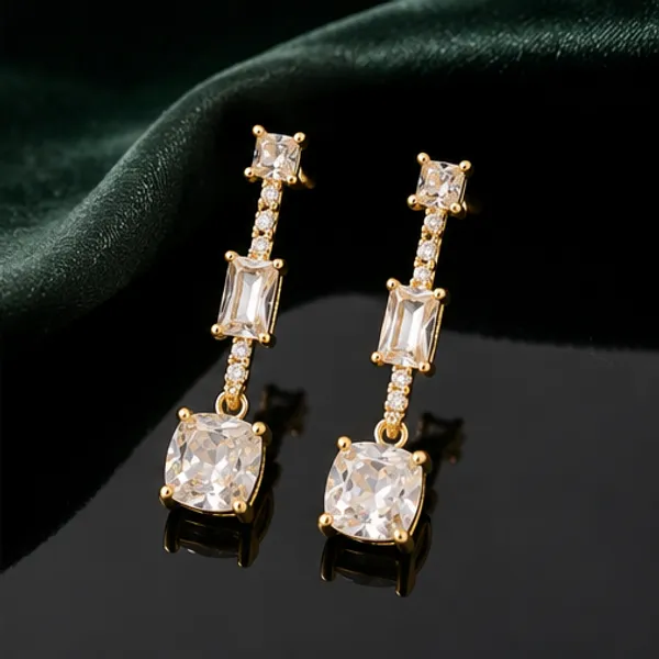 Gold_Stainless_Steel_Stellar_Crystal_Drops_Earrings_For_Women