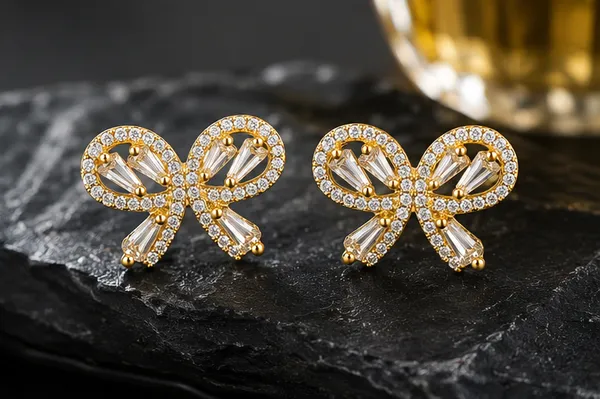 Gold_Stainless_Steel_Aurora_Bow_Studs_Earrings_For_Women