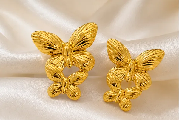 Gold_Stainless_Steel_Papillon_Bloom_Earrings_For_Women