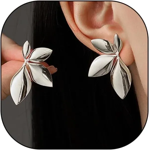 Silver_Plated_Leaf_Shaped_Anti_Tarnish_Earrings