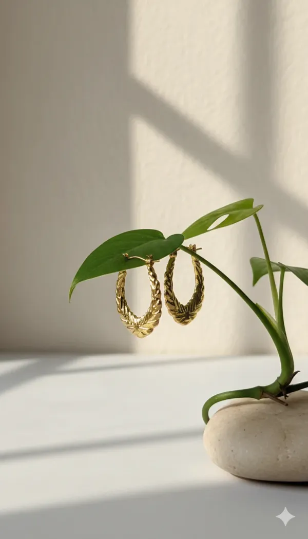 Golden_Leaf_Hoop_Earrings