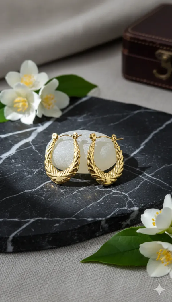 Golden_Leaf_Hoop_Earrings